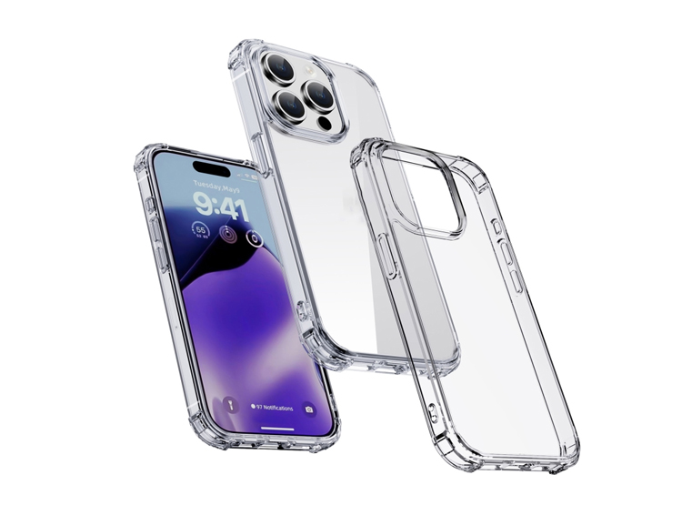 FUNDA CASE PARA IPHONE 14 PRO MAX IPAKY CRYSTAL -TRANPARENTE