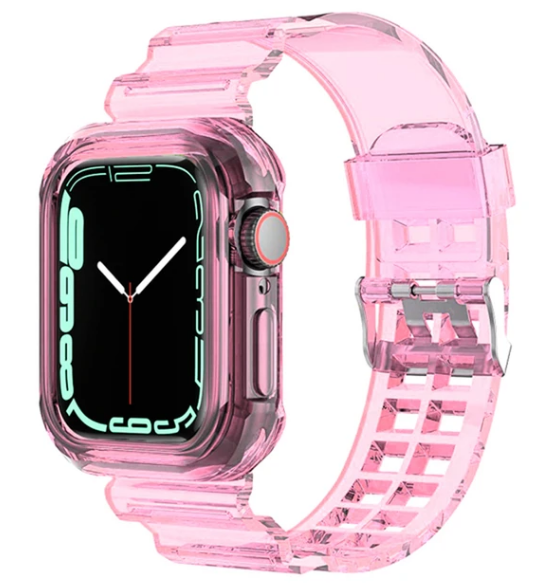 CORREAS COMPLETAS TPU PARA APPLE WATCH 49 MM ROSADO