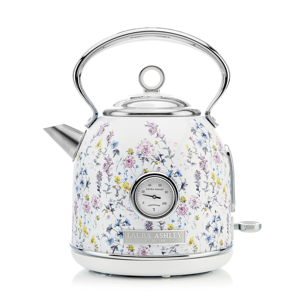 Laura Ashley 1.7L Dome Electric Kettle Stainless Steel (Wild Meadow)