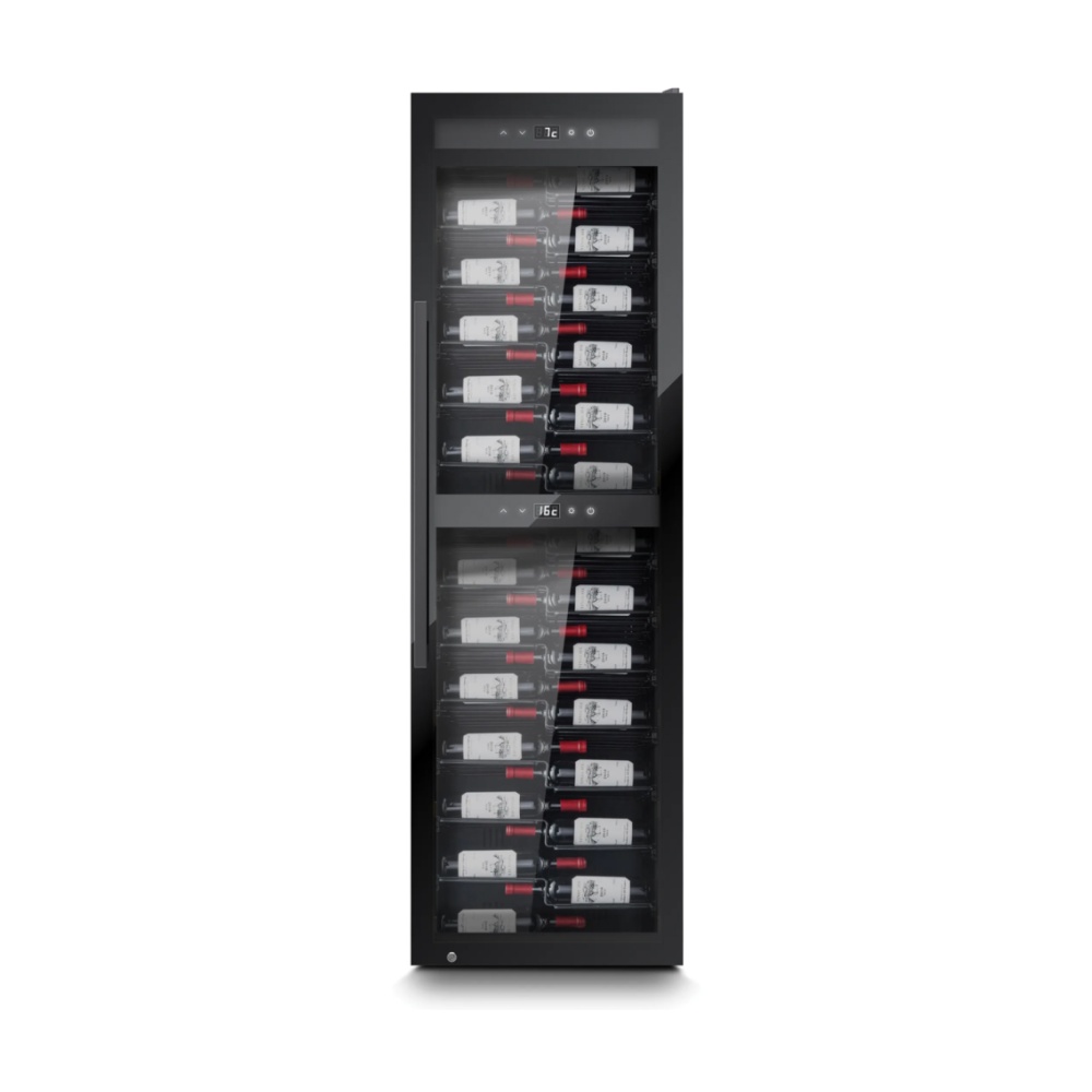 Caso 141 Bottle Presentation Style Lockable Wine Fridge With UV Glass Silver
