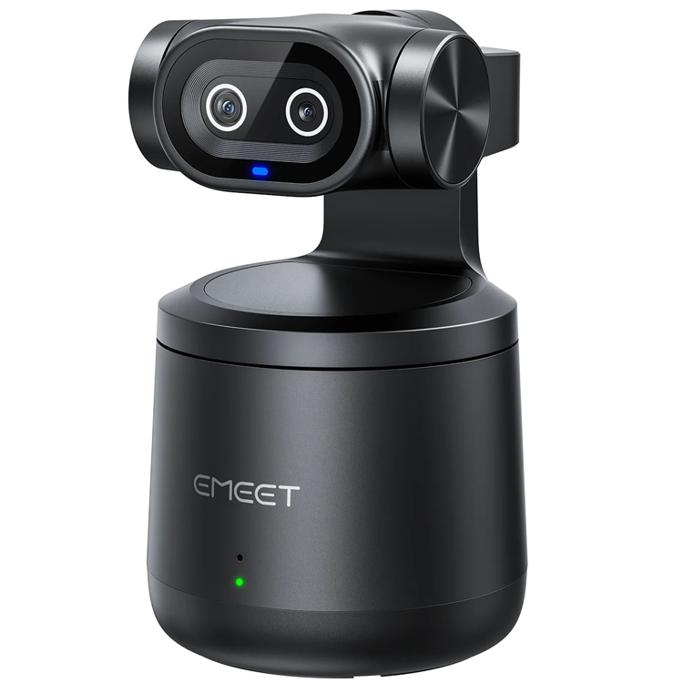 Emeet PIXY Wireless AI PTZ 4K Streaming Camera Battery Portable