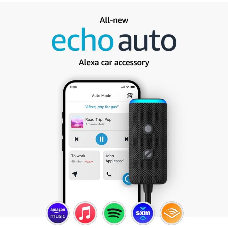 AMAZON ALEXA ECHO 2 AUTO ASISTENTE INTELIGENTE CARRO 2022