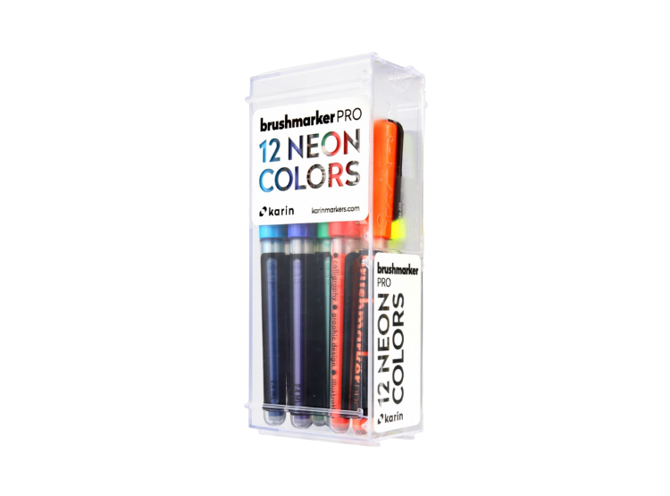 KARIN BRUSH MARKERS PRO - SET DE 12 NEON