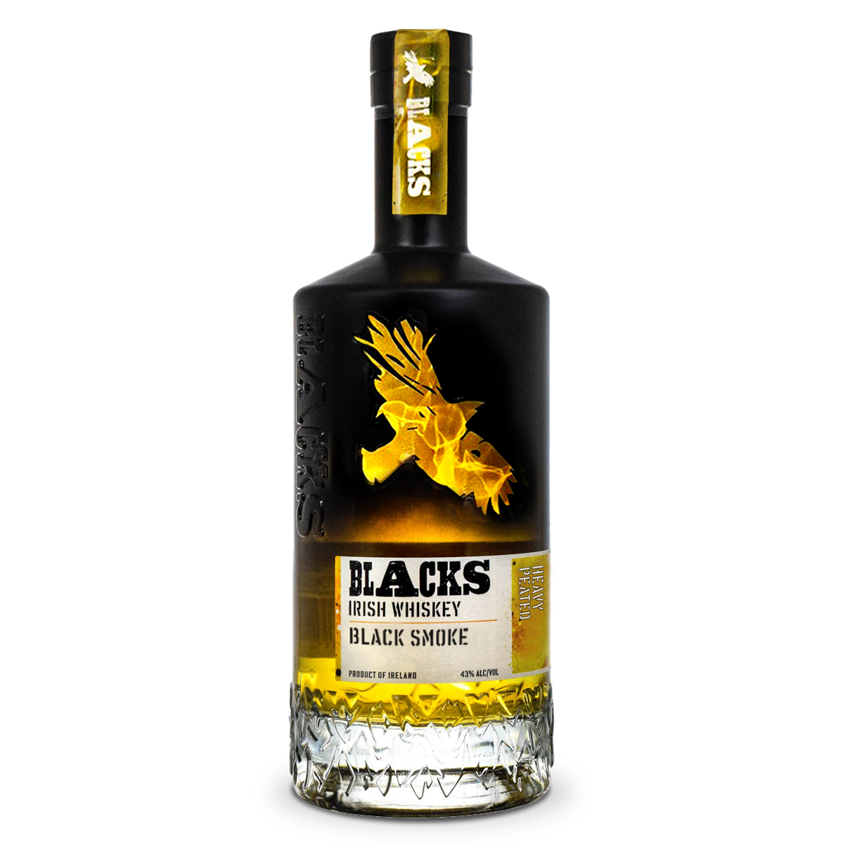 Blacks Black Smoke Irish Whiskey – Heavily Peated 700ml