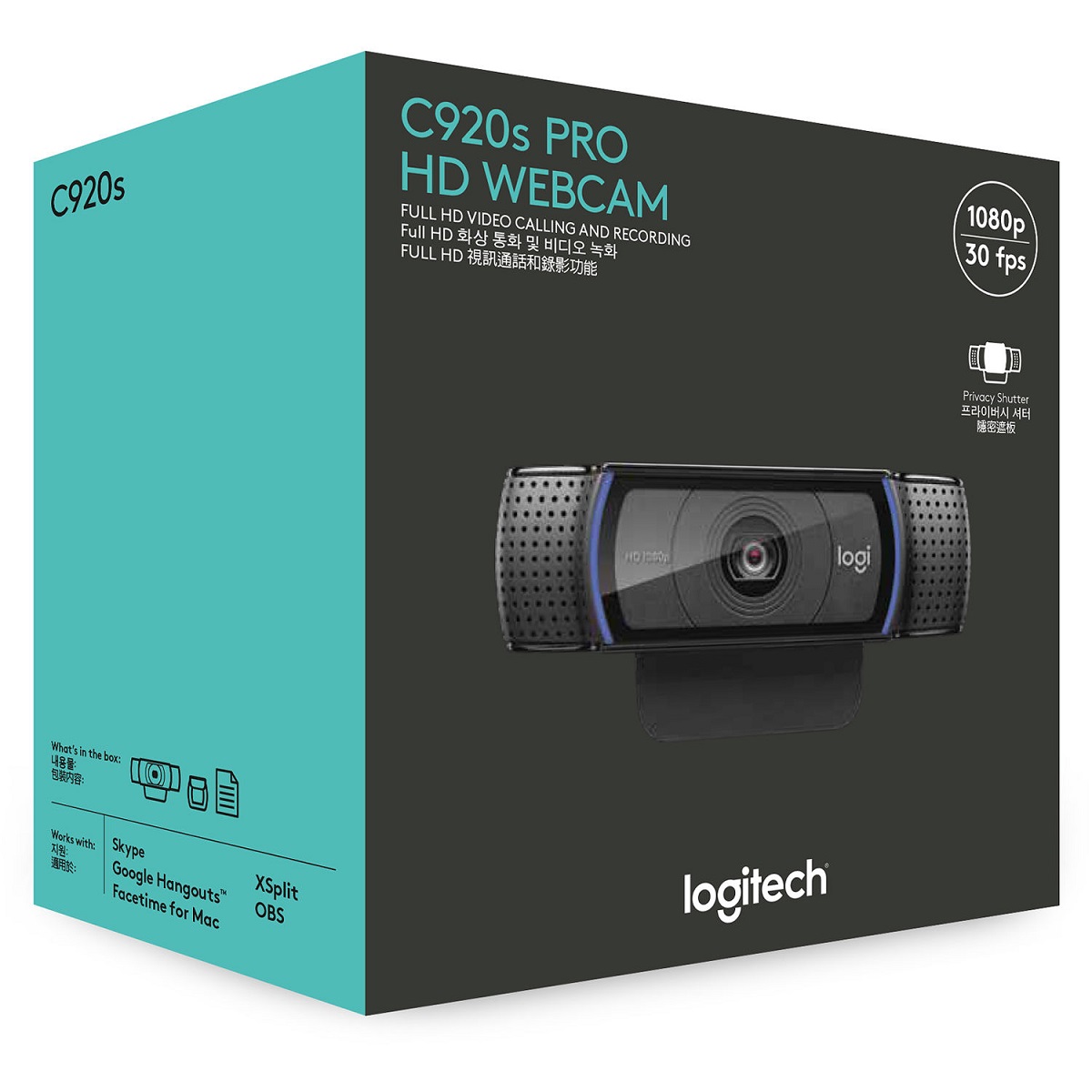 LOGITECH - WEBCAM C920S PRO FULL HD 1080P AUTO FOCUS