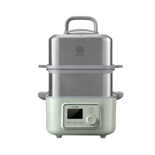 BUYDEEM 10L Electric Food Steamer Two-Tier Digital Quick Steam 1500W (Green)