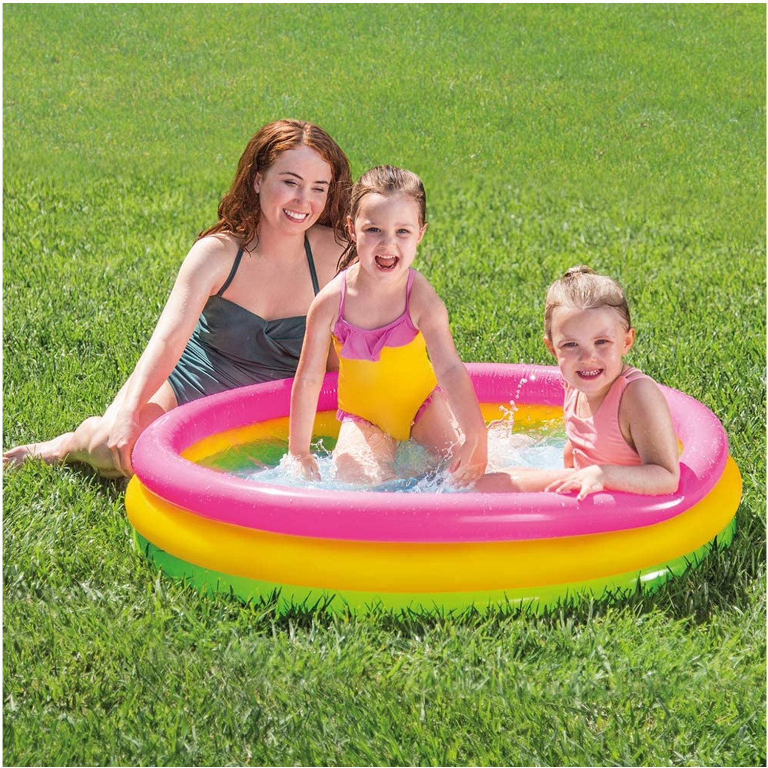 PISCINA INFLABLE 3 AROS ARCOIRIS INTEX 114X25CM