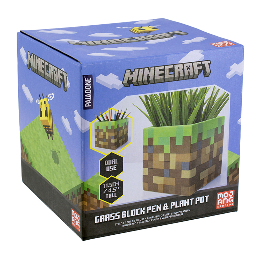 Paladone Minecraft Grass Block Pen/Plant Pot