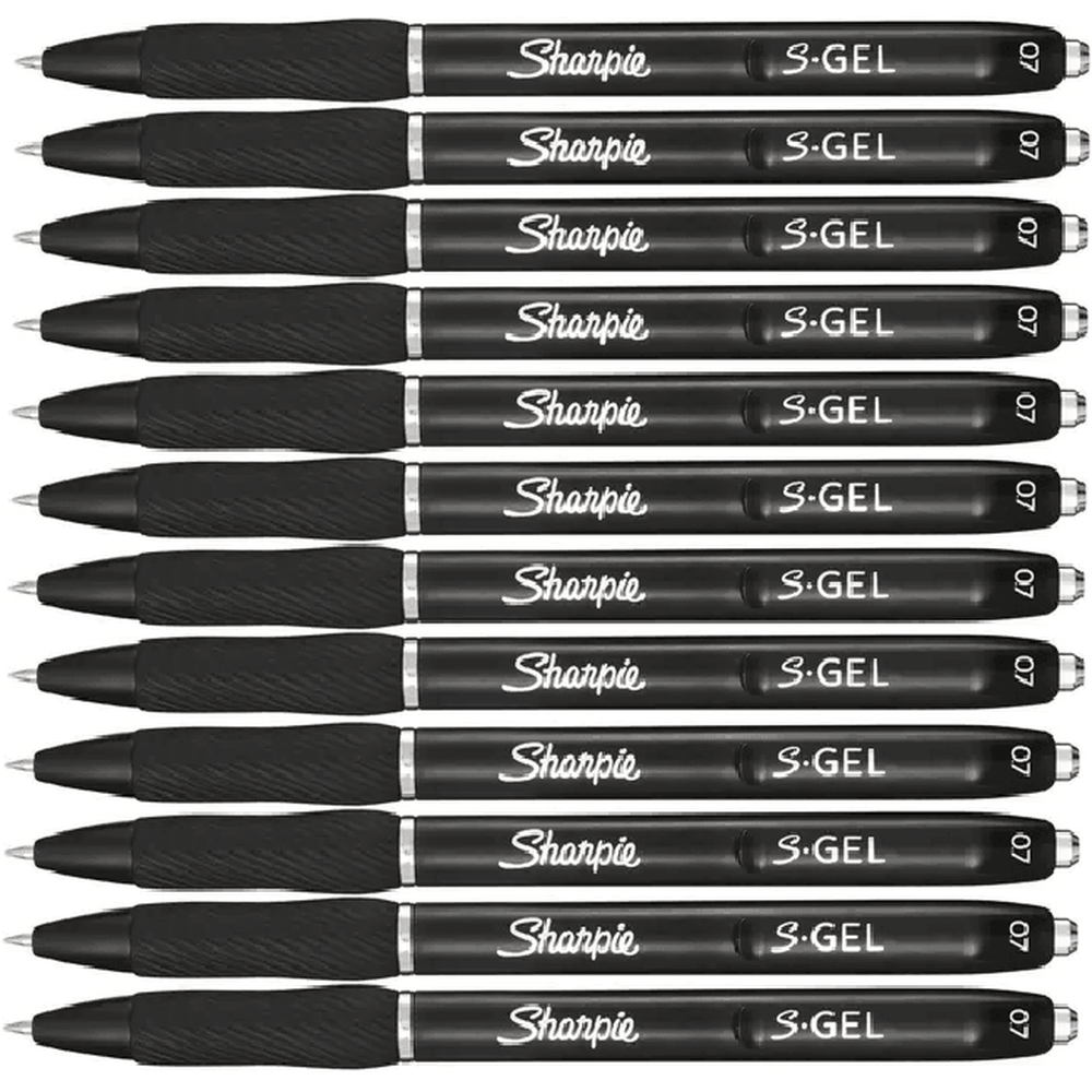 Sharpie S-Gel Retractable 0.7mm Pen (Black) [Box 12]