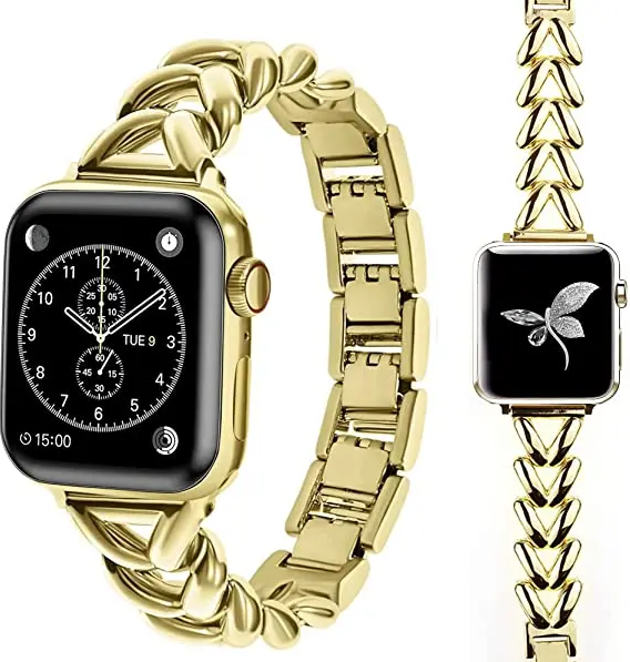 CORREAS ESLABON TRENZADA METAL PARA APPLE WATCH 40 MM DORADO