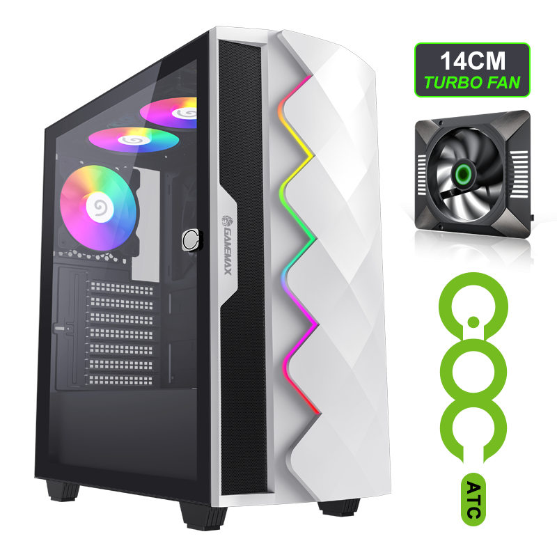 GameMax ATX Mid-Tower Case - White