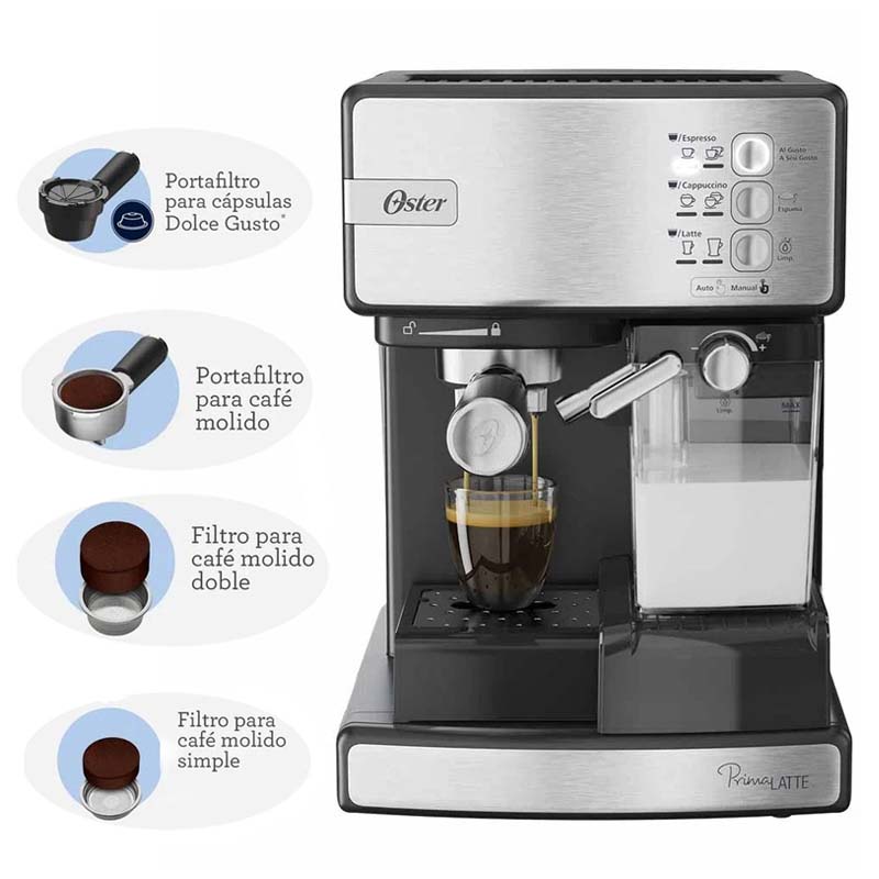 CAFETERA AUTOMÁTICA OSTER PRIMALATTE ESPRESSO BVSTEM6603SS