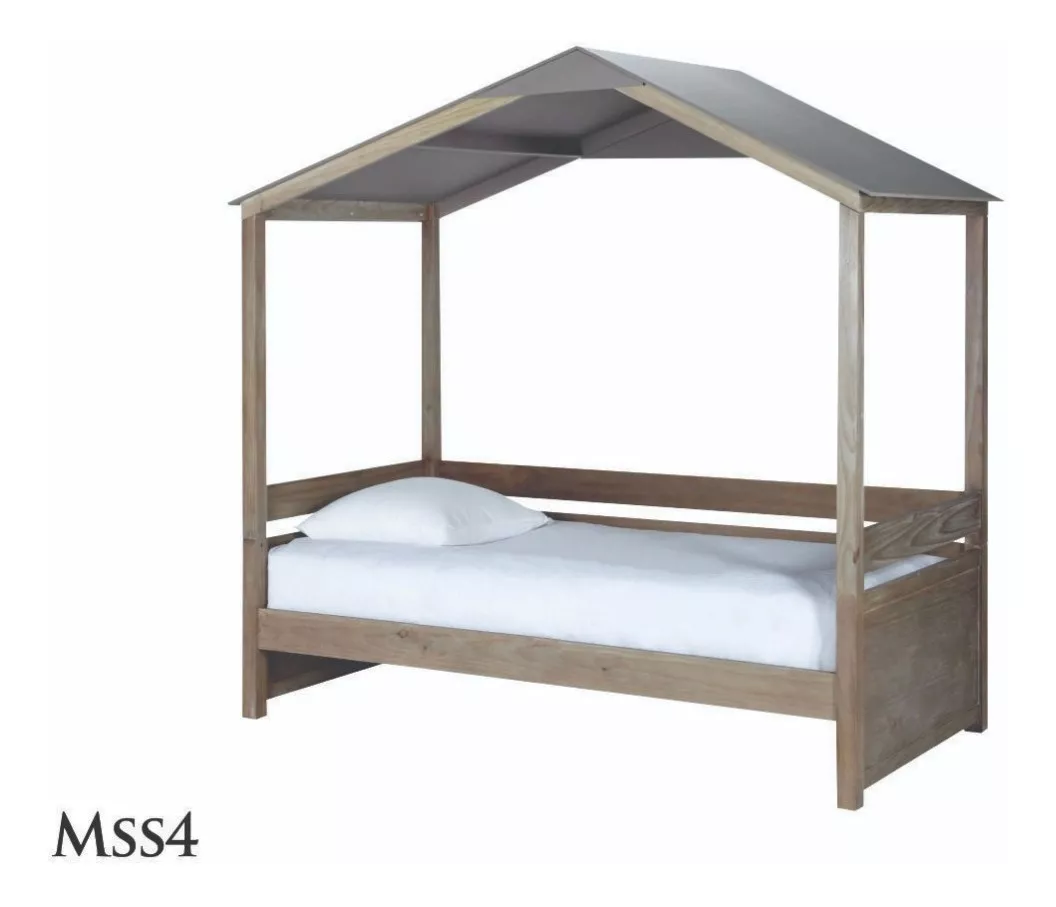 CAMA MONTESSORI ,MADERA PINO, MODELO  MSS 4