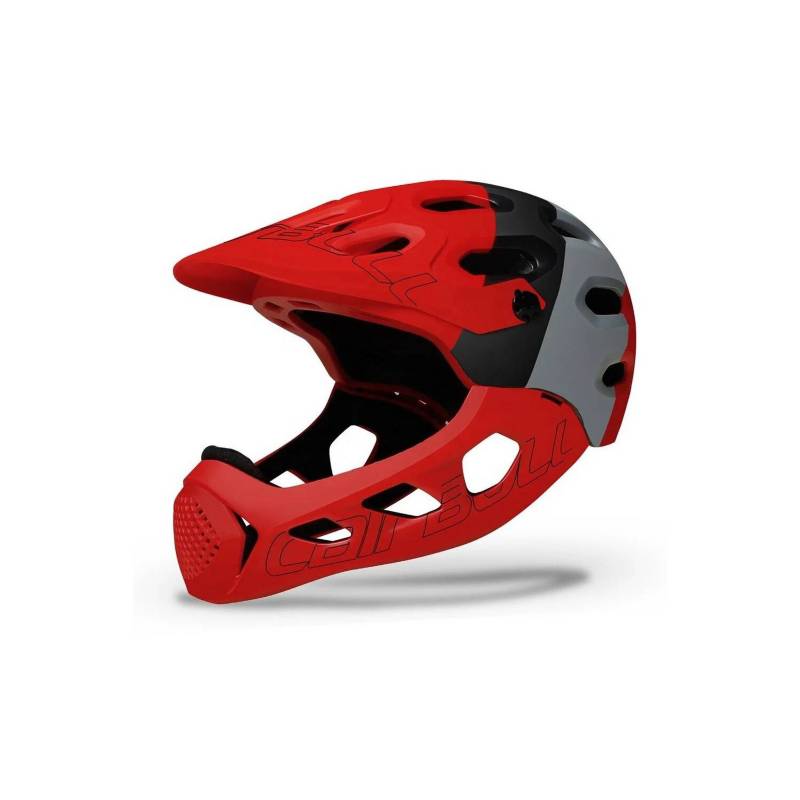 CASCO CAIRBULL CON MANDIBULA DESMONTABLE ALLCROSS ROJO