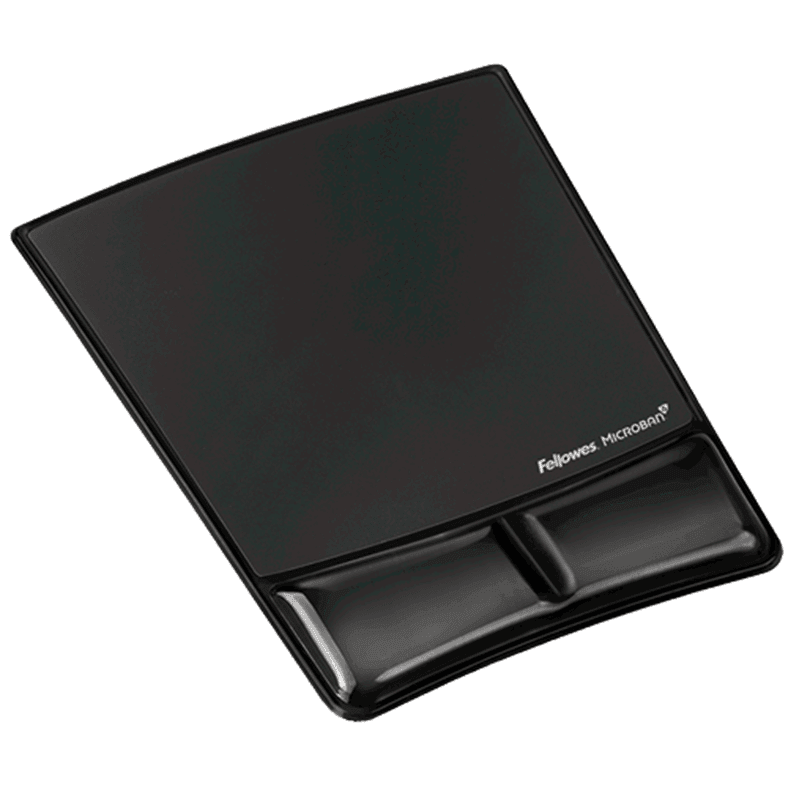 Fellowes Gel Mouse Pad And Wrist Rest Microban (Black)
