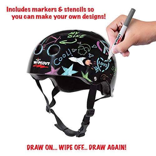 WIPEOUT DRY ERASE - CASCO INFANTIL PARA BICICLETA PATINAJE Y PATINETE