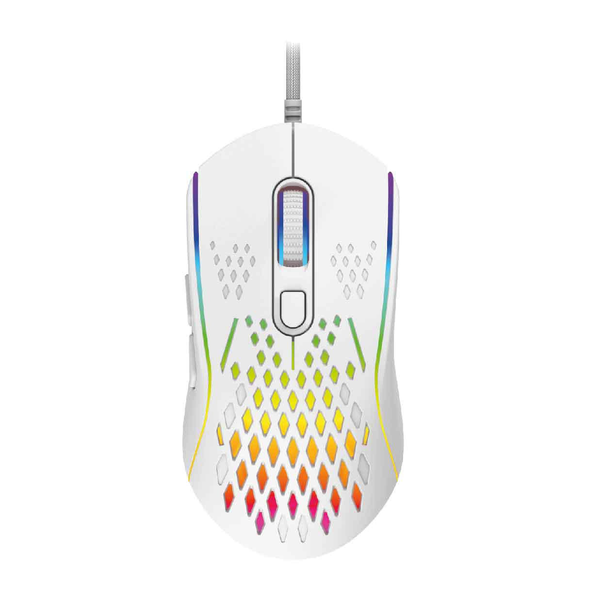Laser Wired RGB Gaming Mouse with 13 Modes (White)