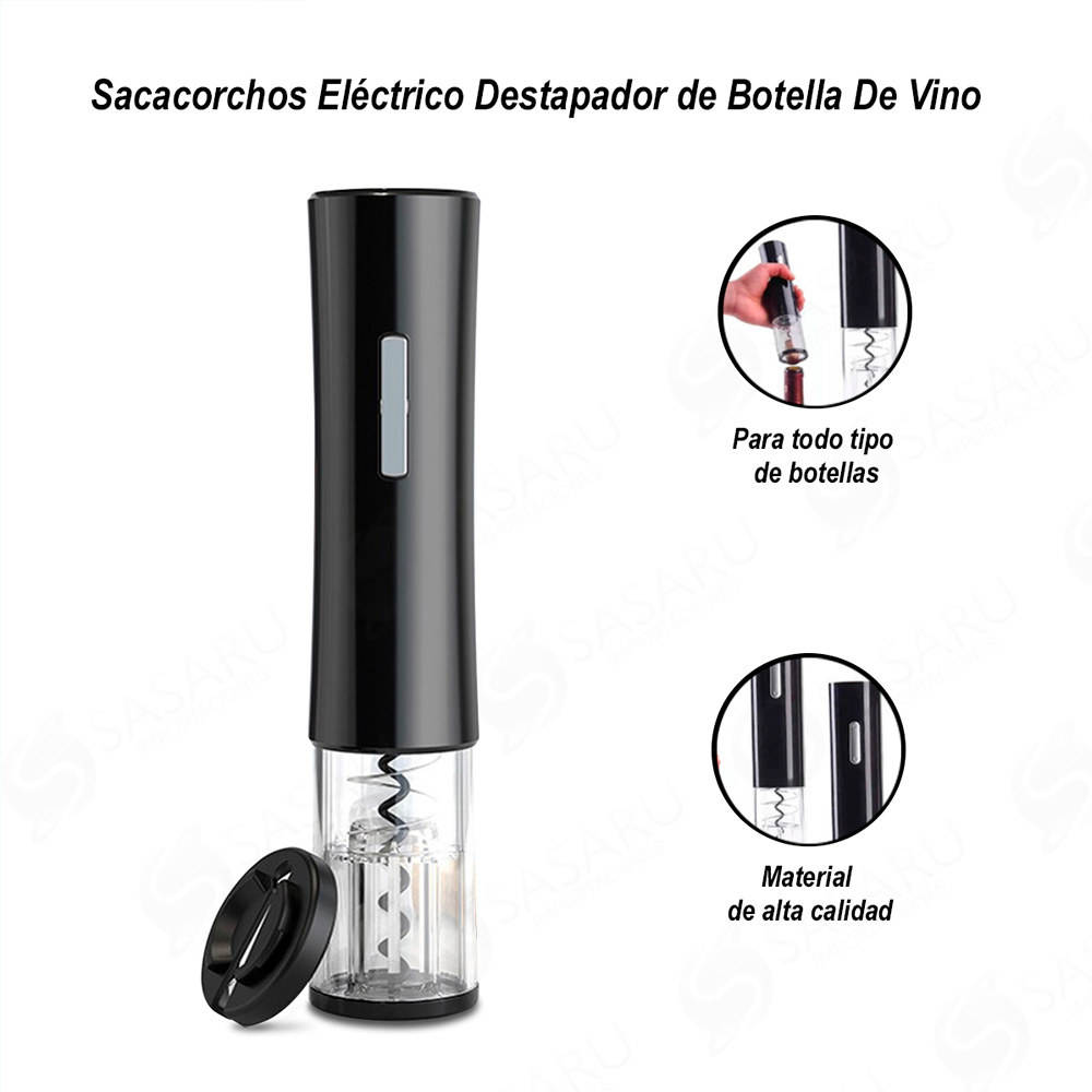 SACACORCHOS ELÉCTRICO DESTAPADOR DE BOTELLA DE VINO