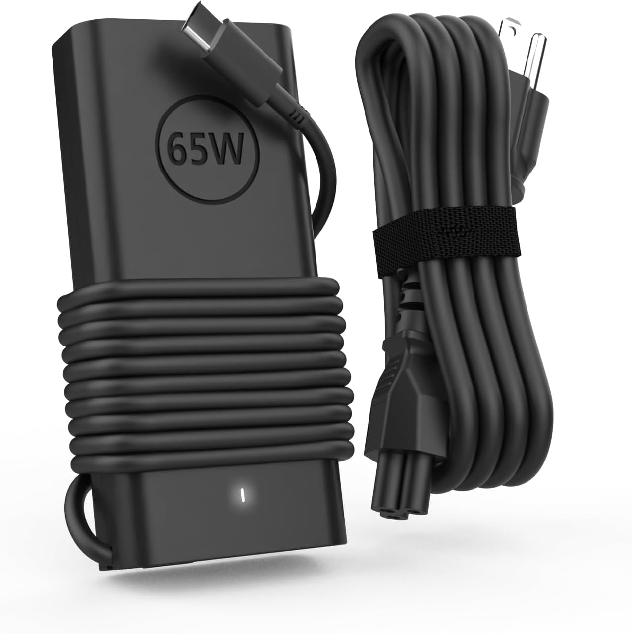 65W USB-C Laptop Charger for Dell Latitude 3340, 3440, 3540, 5340, 5440, 5540, 7340, 7440, 7640 & 9440 2-in-1 with Power — front view