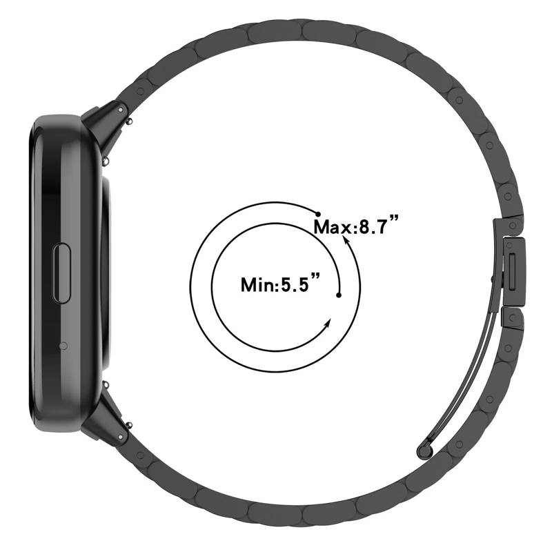 CORREA ACERO ESLABONES PARA REDMI WATCH 3 ACTIVE - NEGRO