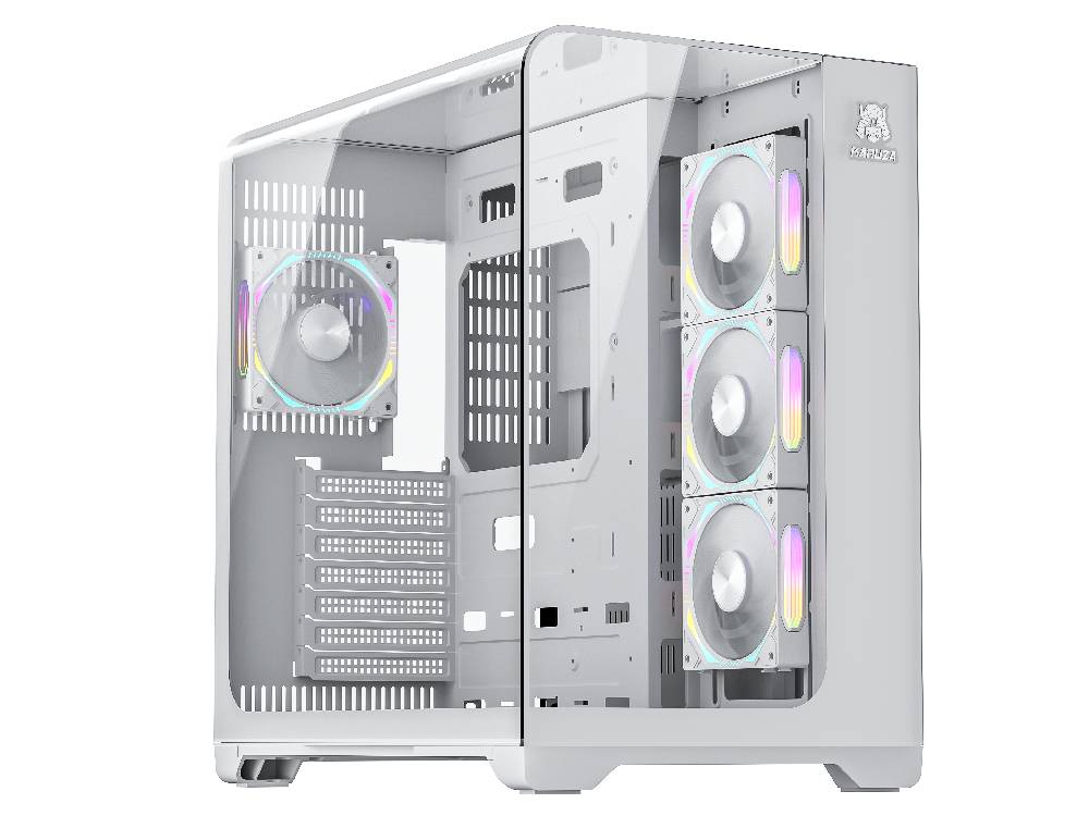 Karuza 413 Tempered Glass ATX Mid-Tower Gaming Case - White