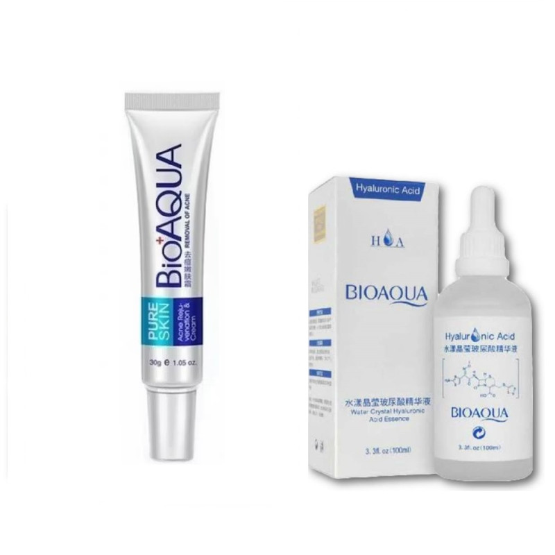 CREMA CREMA ANTI-ACNÉ + SERUM ACIDO HIALURONICO 100 ML - BIOAQUA