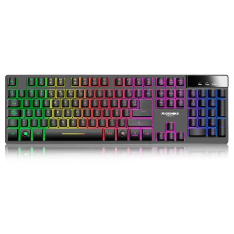 TECLADO GAMER LED NEON MIC K709 MICRONICS