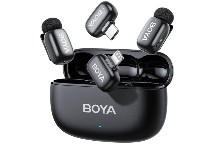 BOYA Mini 2 Wireless Microphone USB-C and Lightning (Black)