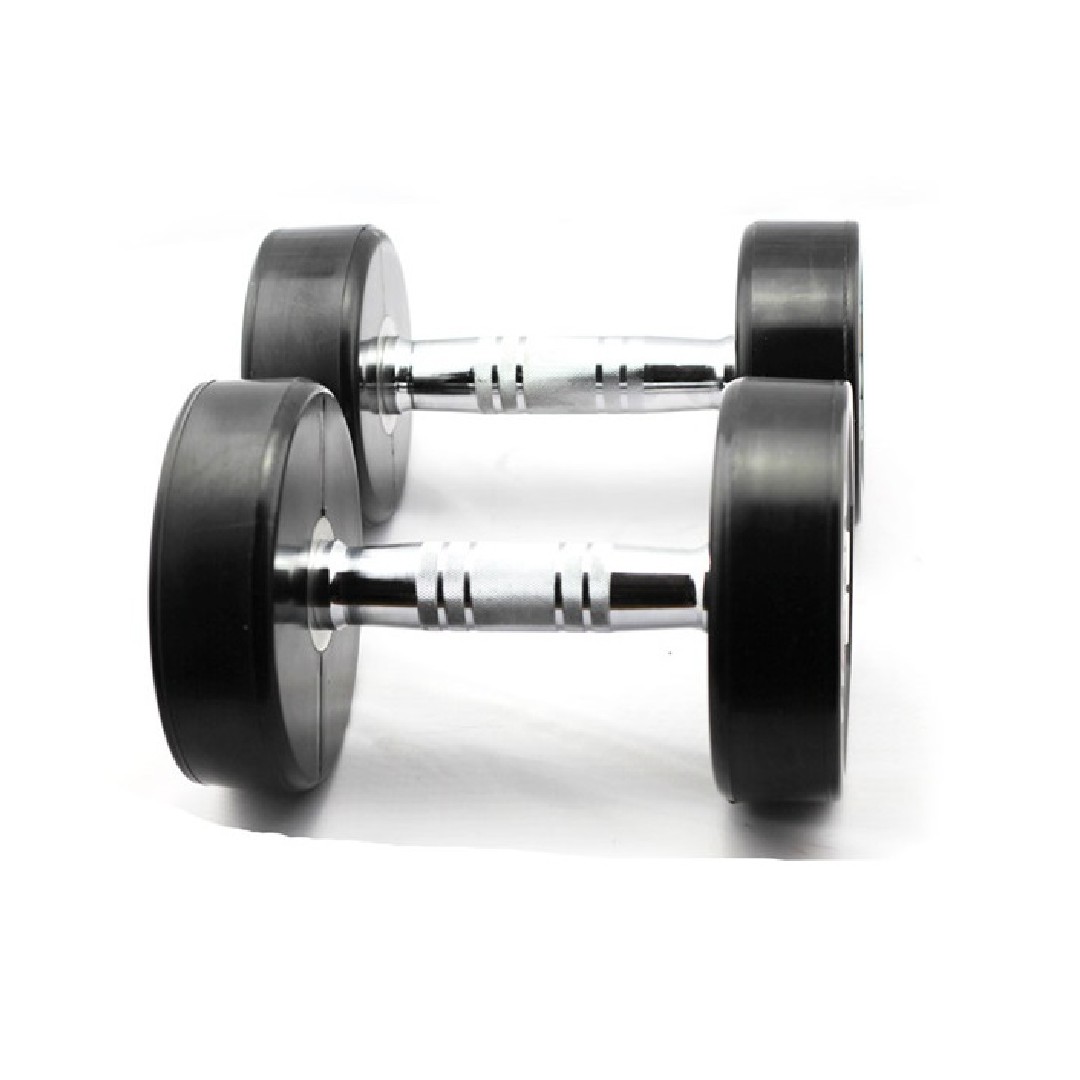 MANCUERNAS 10 KILOS X2 PESAS RUBBER DUMBBELL ENCAUCHADO