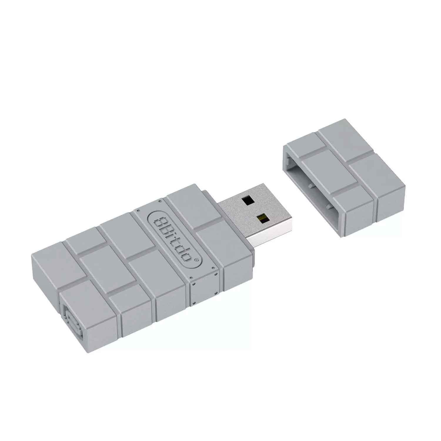 ADAPTADOR 8BITDO INALÁMBRICO BLUETOOTH GRIS