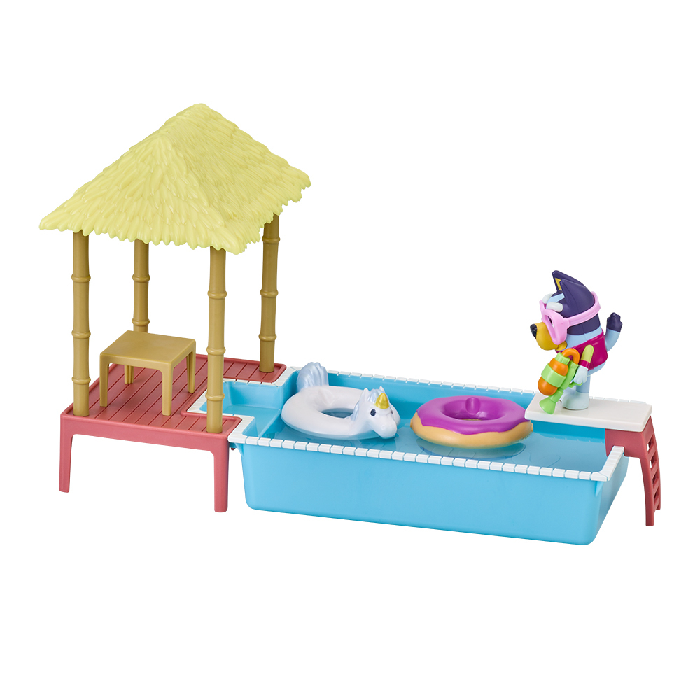 BLUEY Bluey Series 4 Pool Time Fun Playset Mini Figurines 3y+ Toys Kids