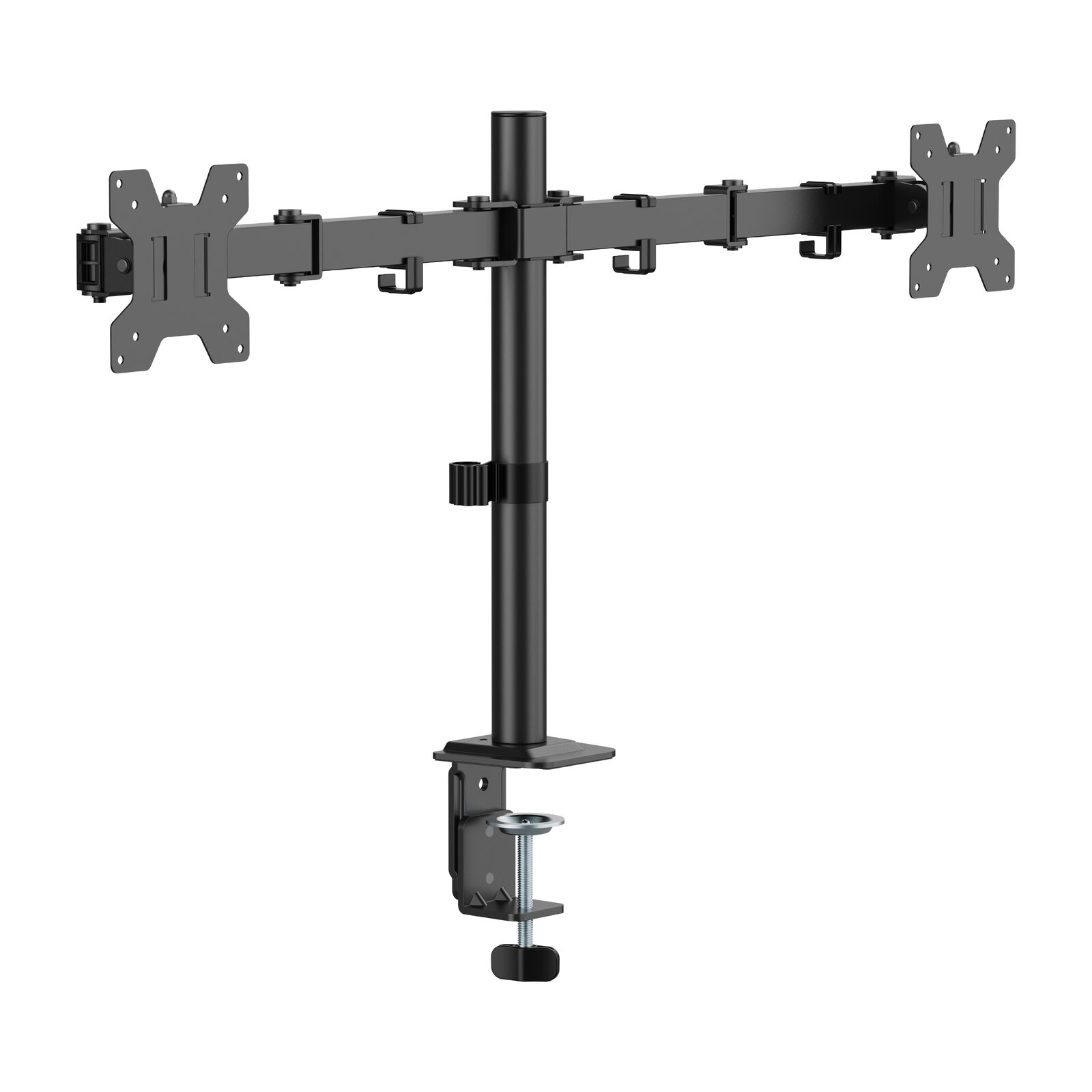 BR HOME Dual Screen Monitor Arm for 17-32" Displays Screen Holder Mount VESA (Matte Black)