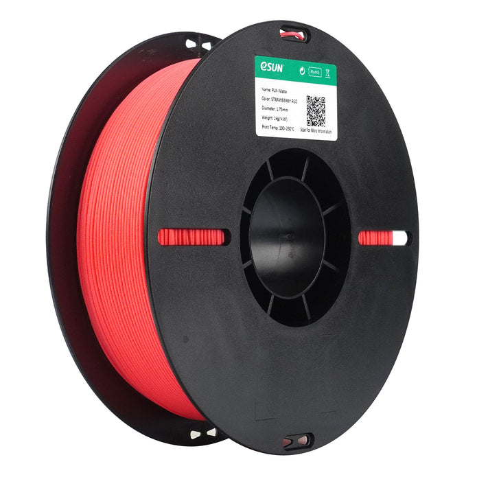 eSun Matte PLA 3D Print Filament 1.75mm 1kg - Strawberry Red