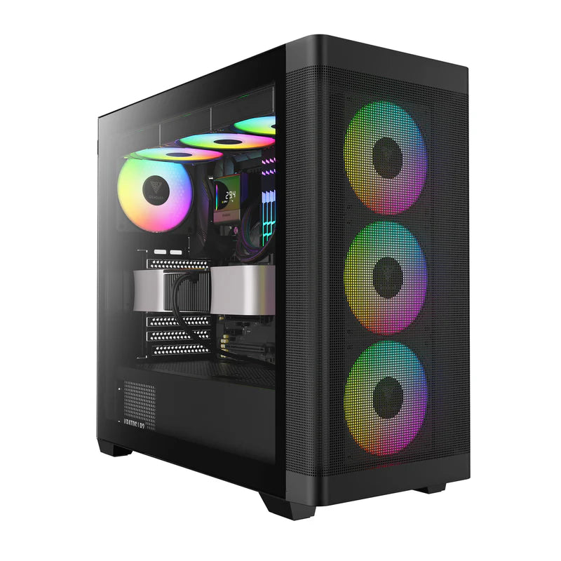 Gamdias ATHENA M3 Computer Case ATX Mid Tower with 4x ARGB Fans (Black)