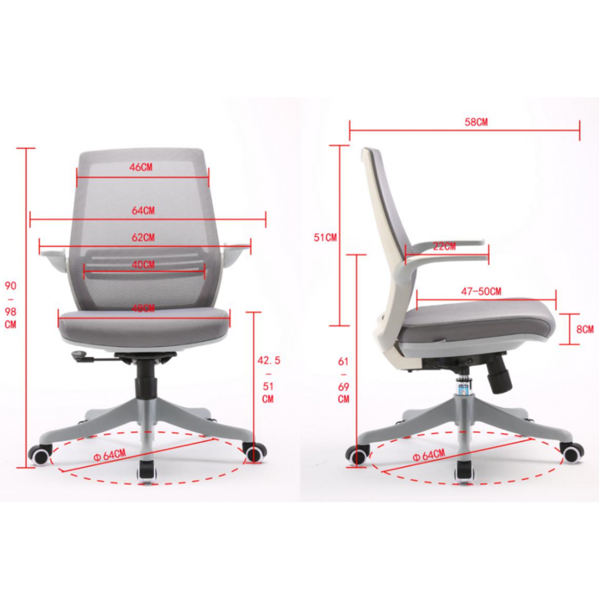 SILLA ERGONÓMICA EJECUTIVA MODELO SHANGAI COLORS