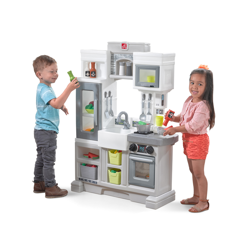COCINITA MODERNA DOWNTOWN PARA NIÑOS STEP 2 GRIS