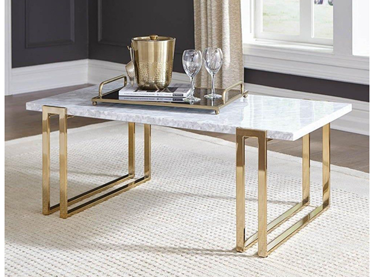 MESA DE CENTRO CARRARA GOLD