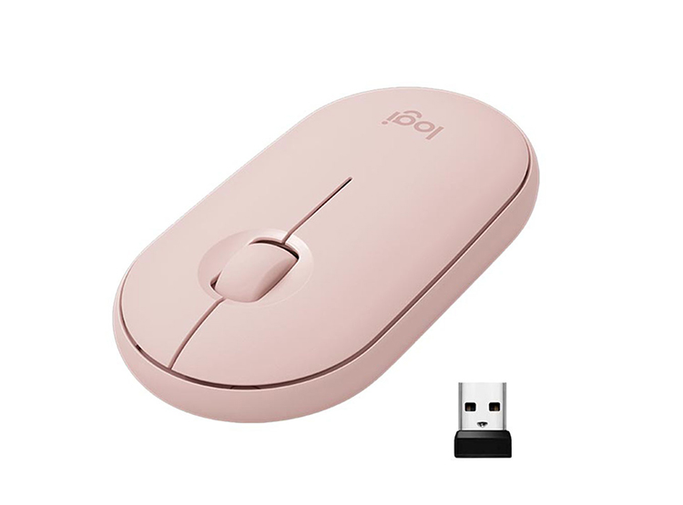 LOGITECH MOUSE PEBBLE M350 SILENT WIRELESS/BLUETOOTH ROSE