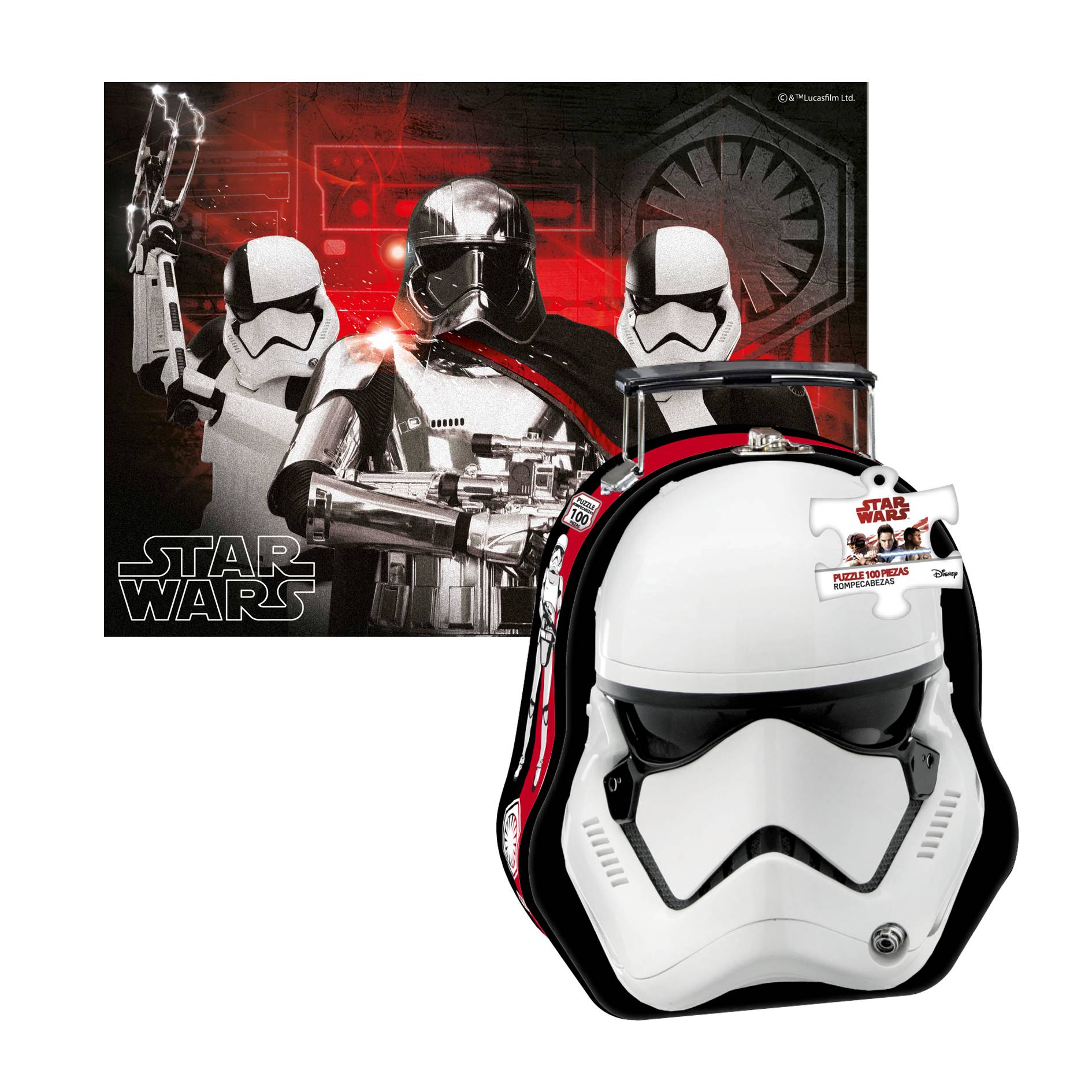 STAR WARS PUZZLE 100 PZAS. CAJA METALICA TROOPS