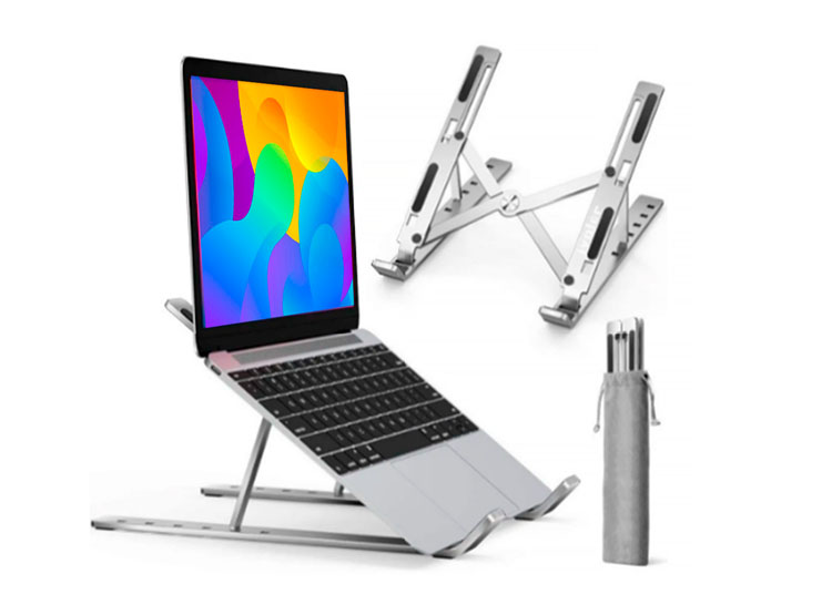 BASE SOPORTE LAPTOP ALUMINIO MAC MACBOOK TABLETAS AJUSTABLE