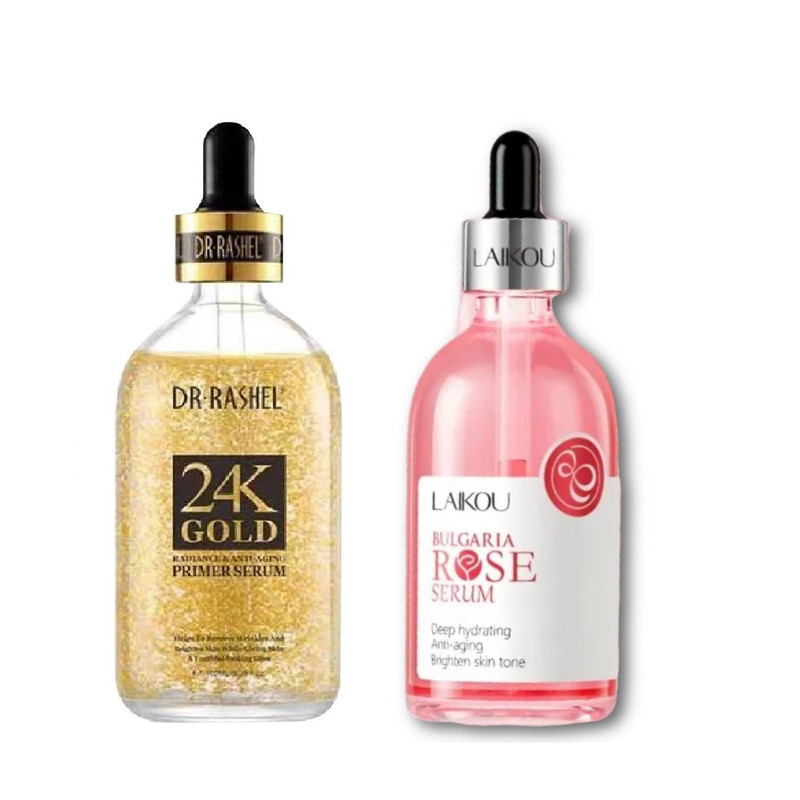 SERUM 24K GOLD - DR RASHEL + SERUM BULGARI ROSE - LAIKOU