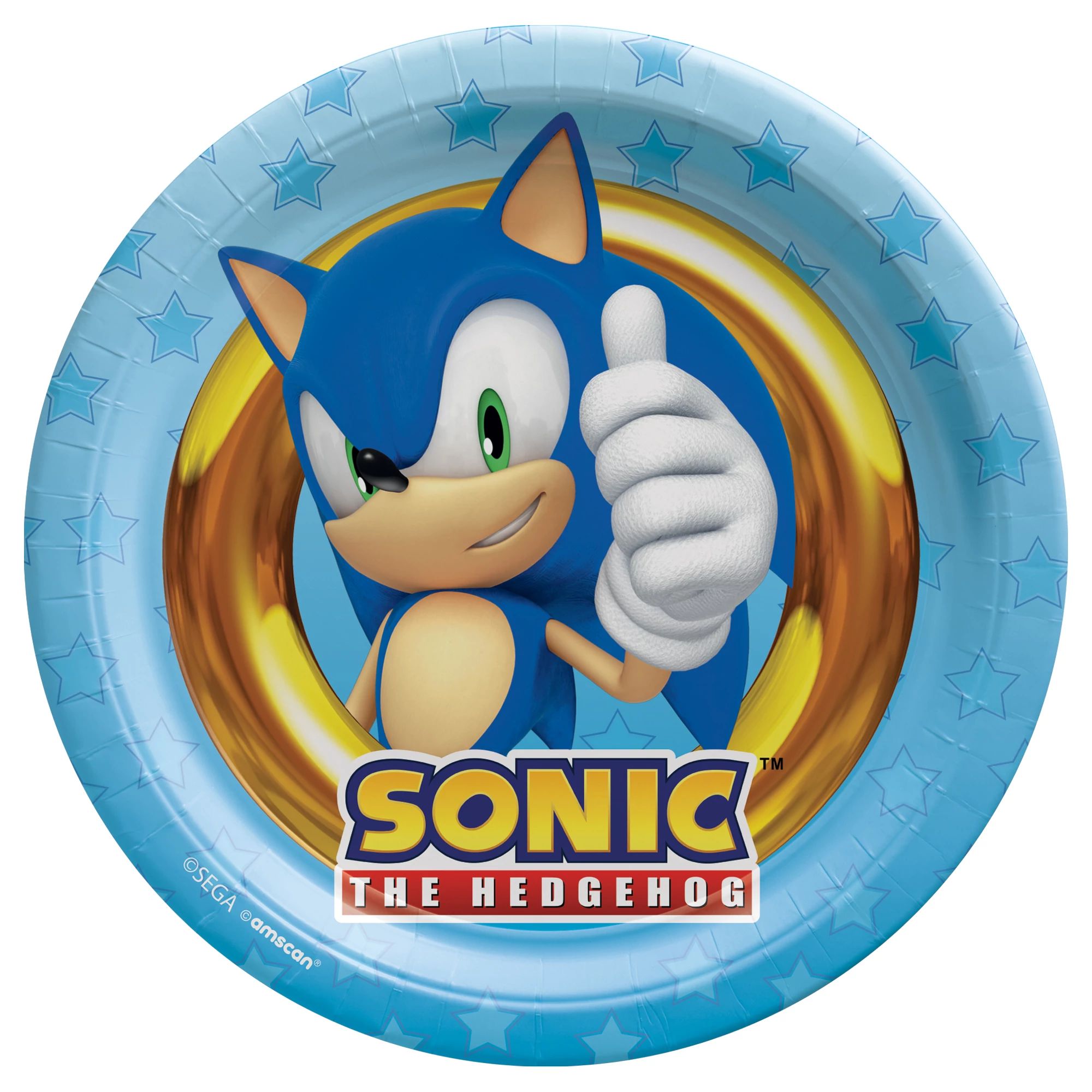 Sonic Round Paper Plates &lpar;8 Pack&rpar;