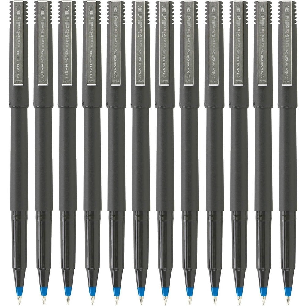 Uni-Ball UB120 Micro Liquid Ink Rollerball Pen 0.5mm Blue Box 12