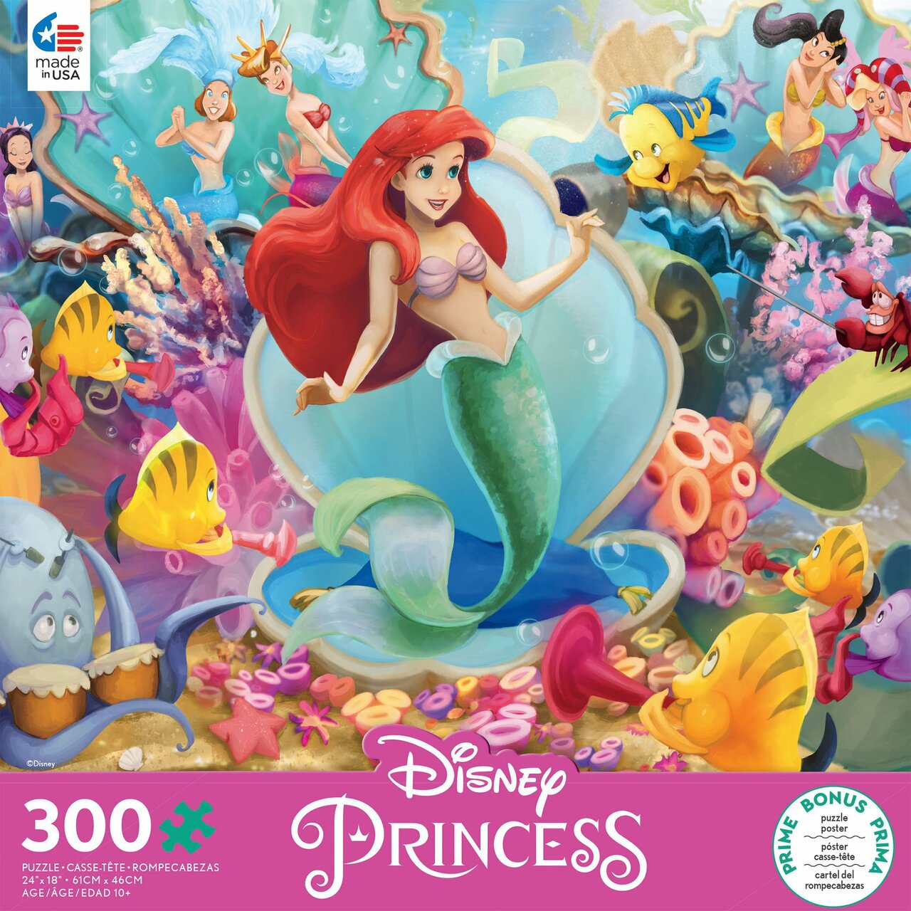 Ceaco Disney The Little Mermaid - 300 Piece Puzzle - Over-sized Pieces