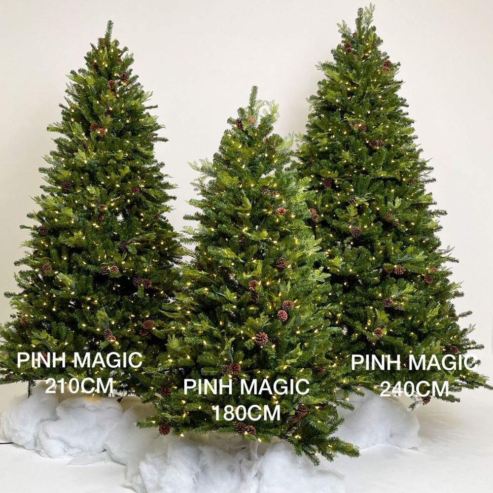 PINO ARTIFICIAL MAGIC 180CM -1016 RAMAS -450 LUCES INTEGRADAS NAVIDAD FLORIPA