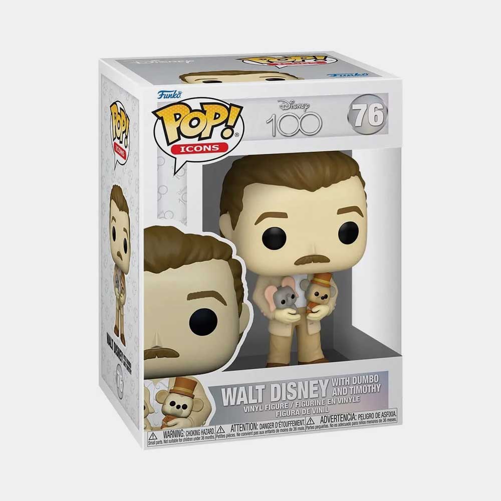 FUNKO POP! ICONS: DISNEY 100 - WALT DISNEY WITH DUMBO Y TIMOTHY PLUSH