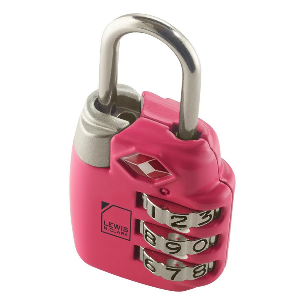 Lewis N. Clark TSA Combination Secure Padlock for Suitcase & Luggage Pink