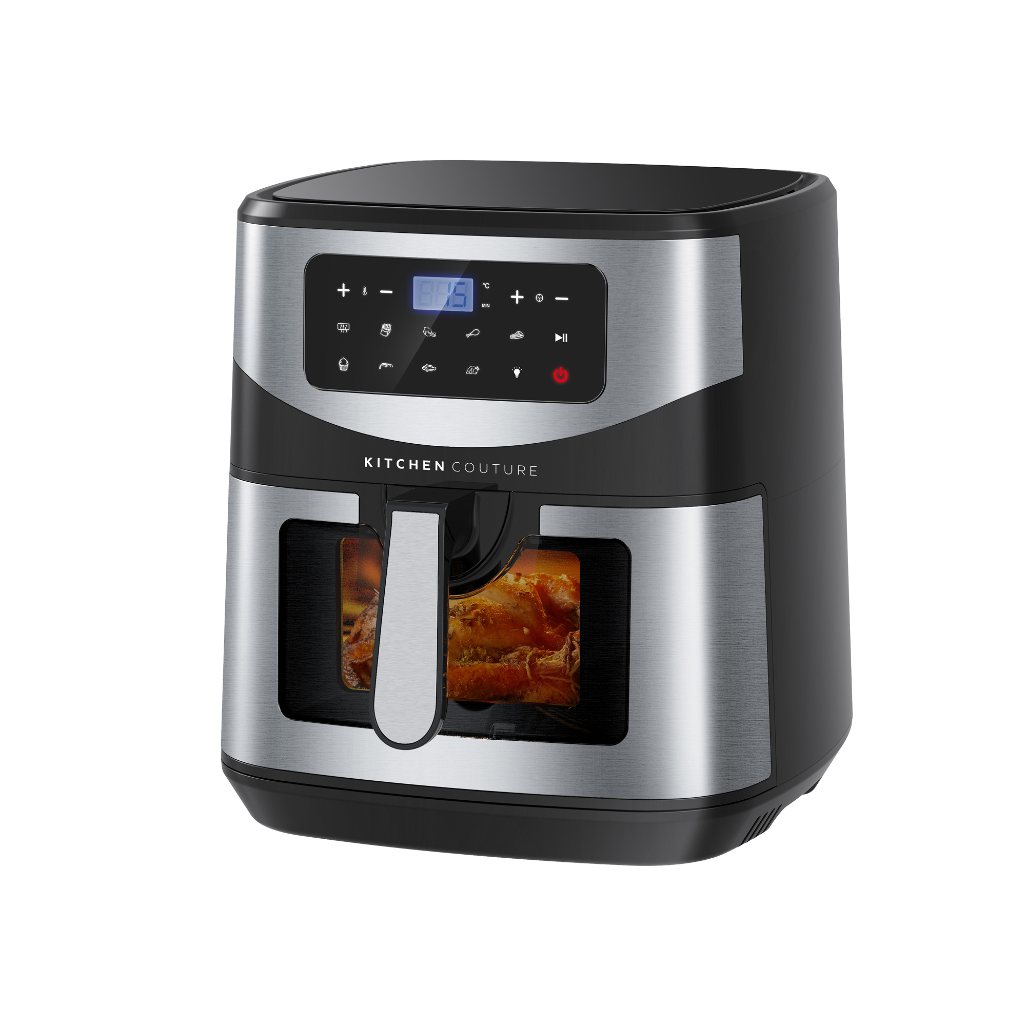 Kitchen Couture Clear View Digital Air Fryer Stainless Steel 12L
