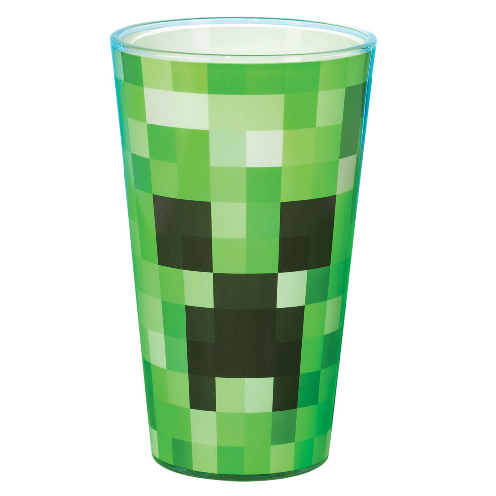 Paladone Minecraft Creeper Mob Kids Novelty Drinking Water Glass Green