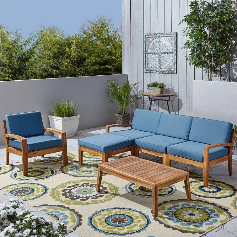 SECCIONAL + SILLON + MESA CENTRO TERRAZA/JARDIN HOME PREMIUM HAEUN